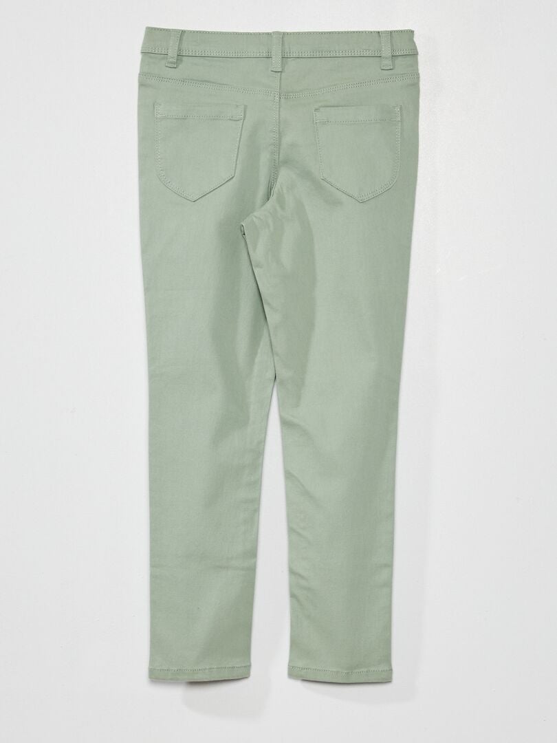 Jean stretch - Coupe + confortable vert gris - Kiabi