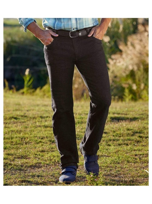 Jean Stretch Regular Noir   - ATLAS FOR MEN - Kiabi