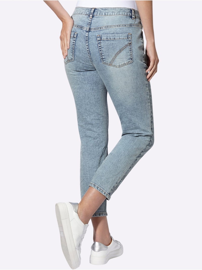 Jean Style Boyfriend - Taille Standard - Helline Bleu - Kiabi