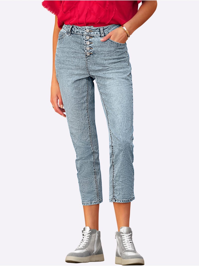 Jean Style Boyfriend - Taille Standard - Helline Bleu - Kiabi