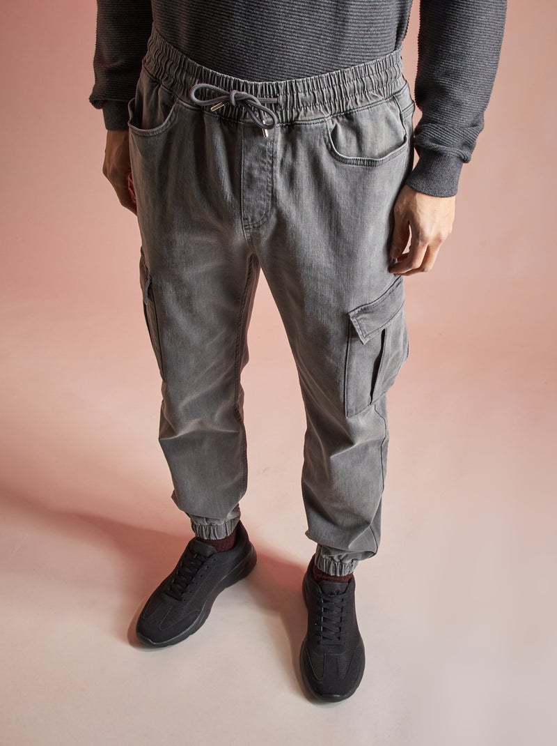 Jean style jogger- 32L Gris - Kiabi