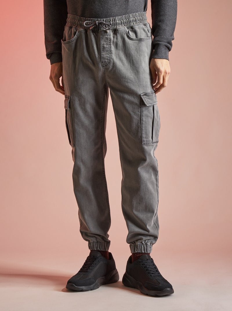 Jean style jogger- 32L Gris - Kiabi
