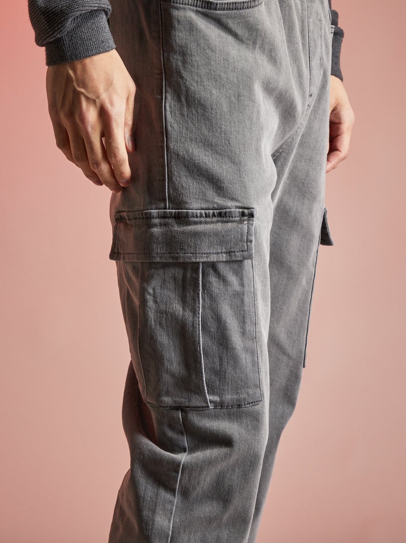 Jean style jogger- 32L Gris - Kiabi