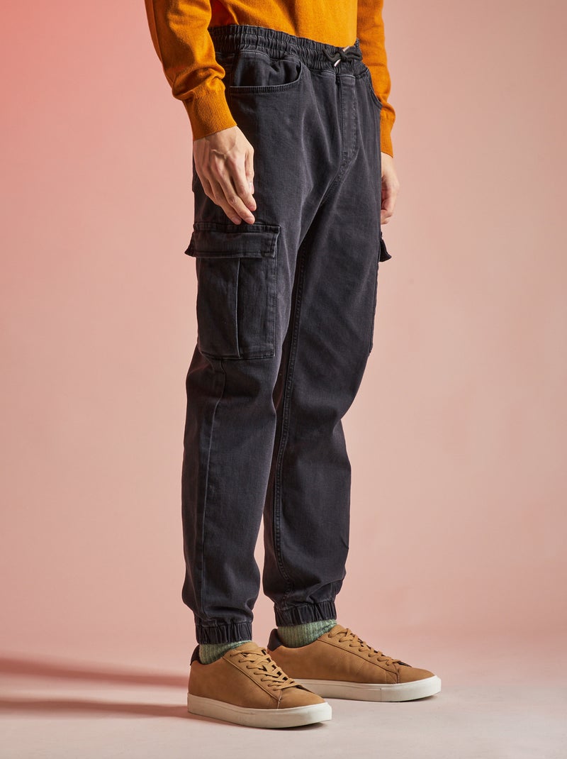 Jean style jogger Noir - Kiabi