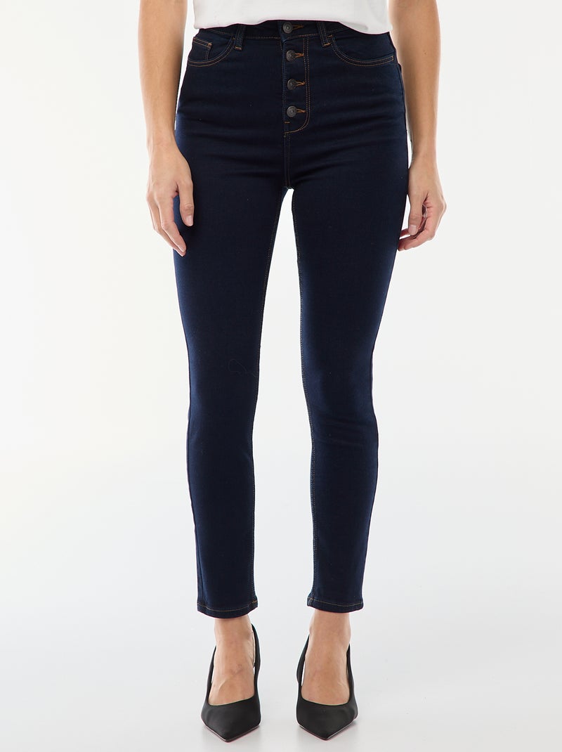 Jean super skinny taille très haute - L28 Bleu - Kiabi