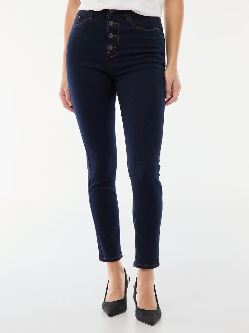 Jean super skinny taille très haute - L32 Bleu - Kiabi