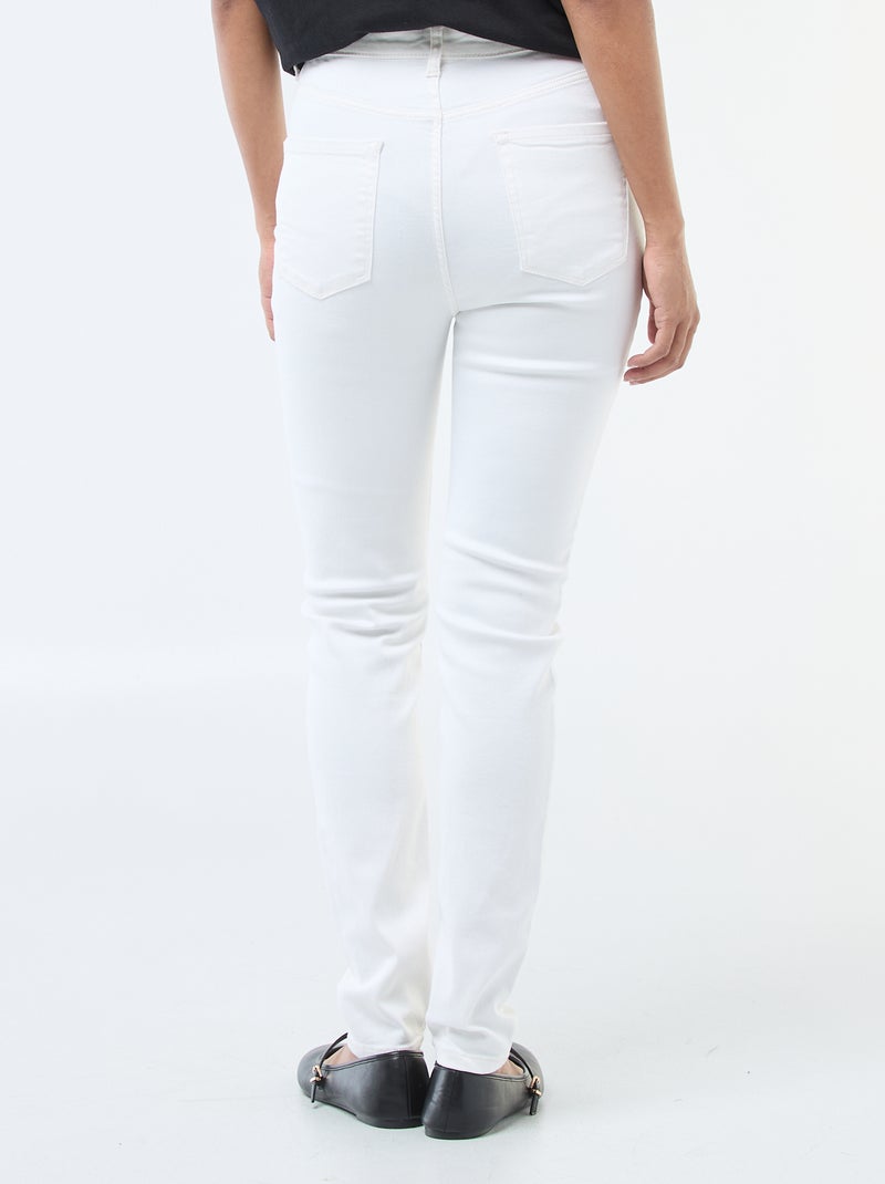 Jean super skinny taille très haute - L34 Blanc - Kiabi