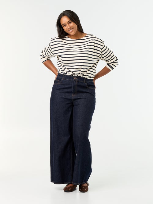 Jean super wide leg à 5 poches - Kiabi Jean super wide leg à 5 poches - Kiabi