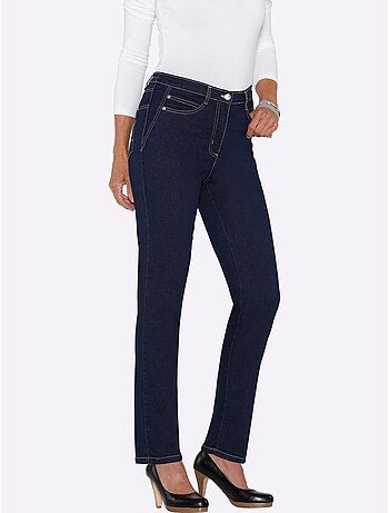 Jean 5 poches ceinture élastique latérale - taille courte - moda vilona