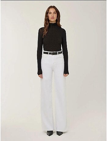 Jean taille haute à jambes larges