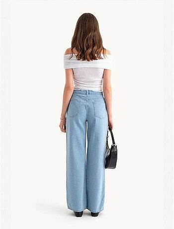 Jean taille haute à jambes larges