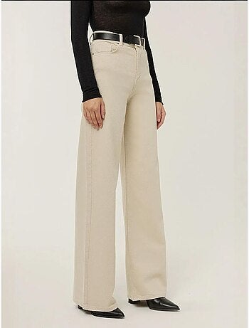 Jean taille haute à jambes larges