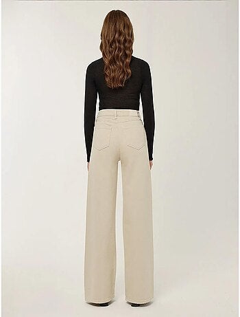 Jean taille haute à jambes larges