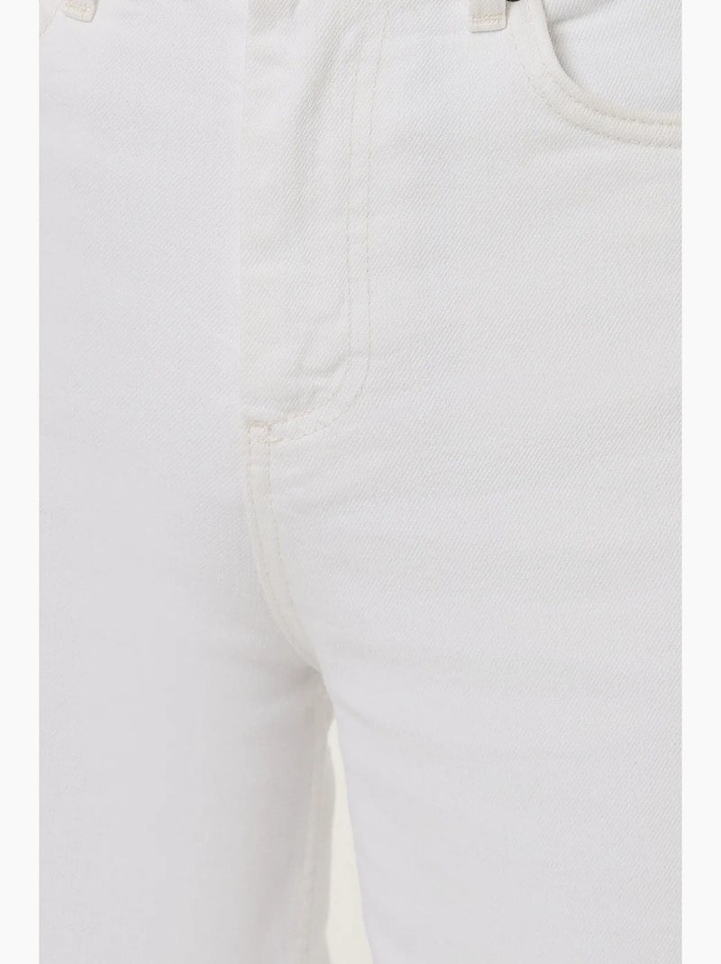 Jean taille haute à jambes larges hiccup Blanc - Kiabi