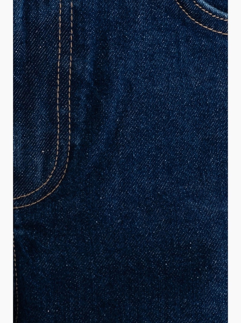 Jean taille haute à jambes larges hiccup Bleu foncé - Kiabi