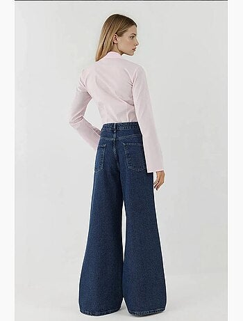 Jean taille haute à jambes larges hiccup