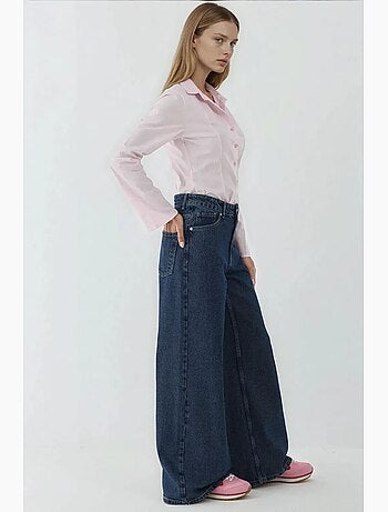 Jean taille haute à jambes larges hiccup