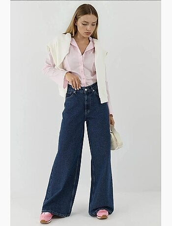 Jean taille haute à jambes larges hiccup
