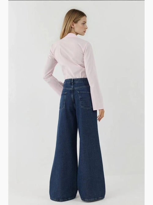 Jean taille haute à jambes larges hiccup - Kiabi