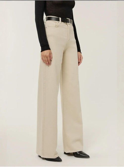 Jean taille haute à jambes larges hiccup - Kiabi Jean taille haute à jambes larges hiccup - Kiabi