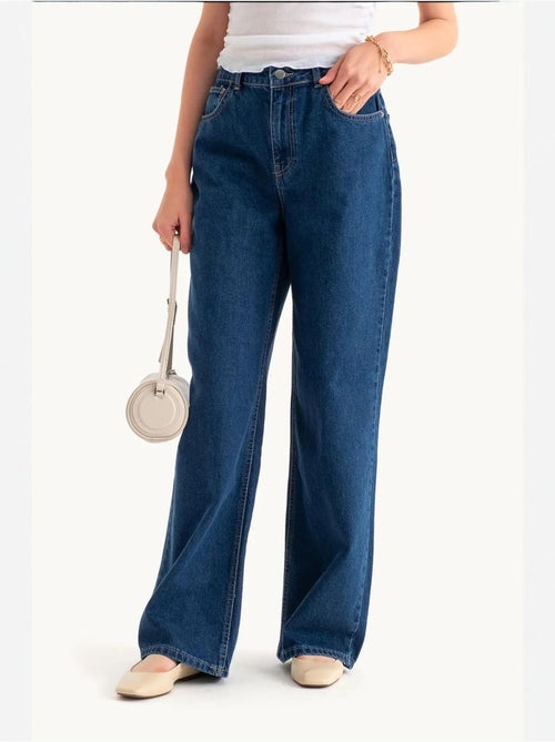 Jean taille haute à jambes super larges - Kiabi