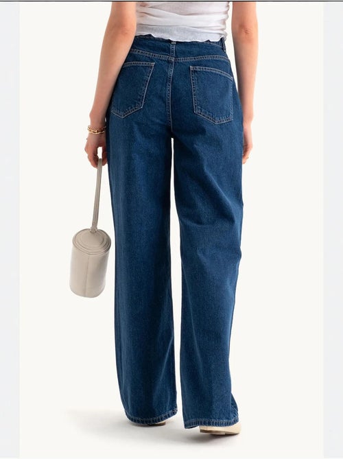 Jean taille haute à jambes super larges - Kiabi