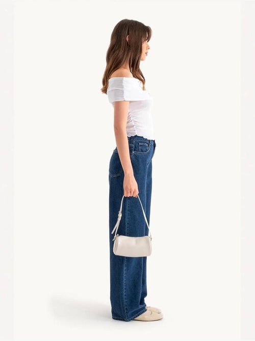 Jean taille haute à jambes super larges - Kiabi