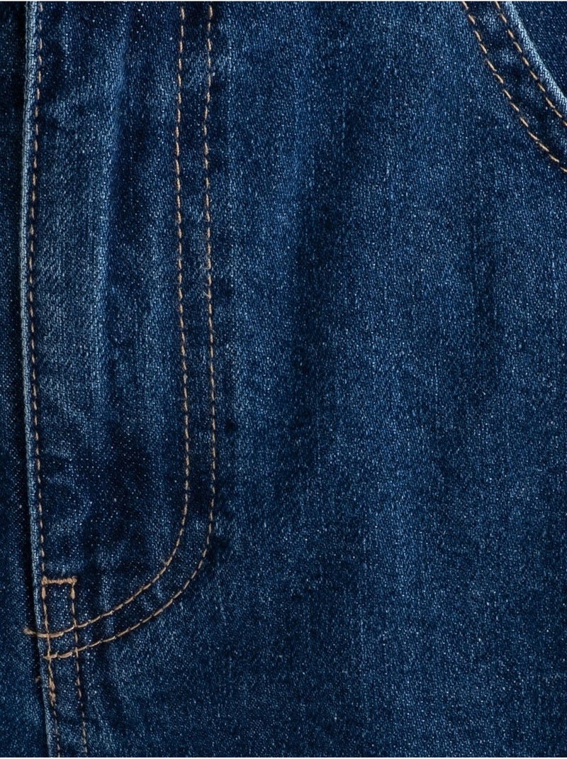 Jean taille haute à jambes super larges Bleu outremer - Kiabi