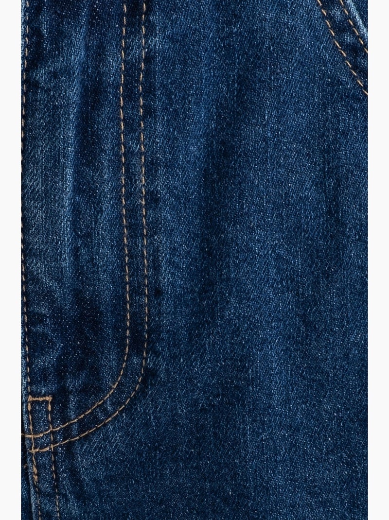 Jean taille haute à jambes super larges hiccup Bleu outremer - Kiabi