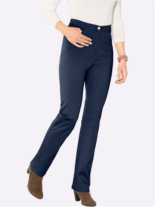 Jean taille haute avec ceinture élastique et poches avant - Taille standard - Moda Vilona - Kiabi Jean taille haute avec ceinture élastique et poches avant - Taille standard - Moda Vilona - Kiabi