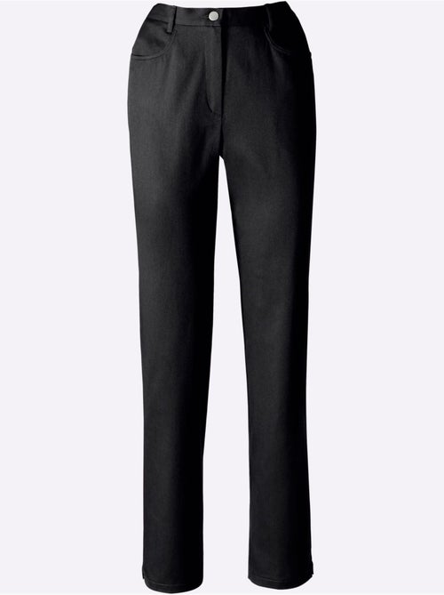 Jean taille haute avec ceinture élastique et poches devant - Taille courte - Moda Vilona - Kiabi Jean taille haute avec ceinture élastique et poches devant - Taille courte - Moda Vilona - Kiabi