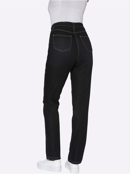 Jean taille haute avec ceinture élastique et poches pratiques - Taille standard - Moda Vilona - Kiabi Jean taille haute avec ceinture élastique et poches pratiques - Taille standard - Moda Vilona - Kiabi