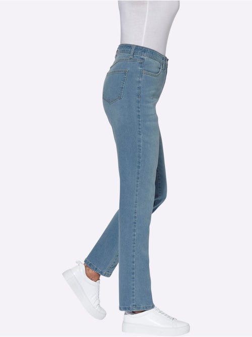 Jean taille haute avec ceinture élastique intégrée confortable - Taille courte - Moda Vilona - Kiabi Jean taille haute avec ceinture élastique intégrée confortable - Taille courte - Moda Vilona - Kiabi