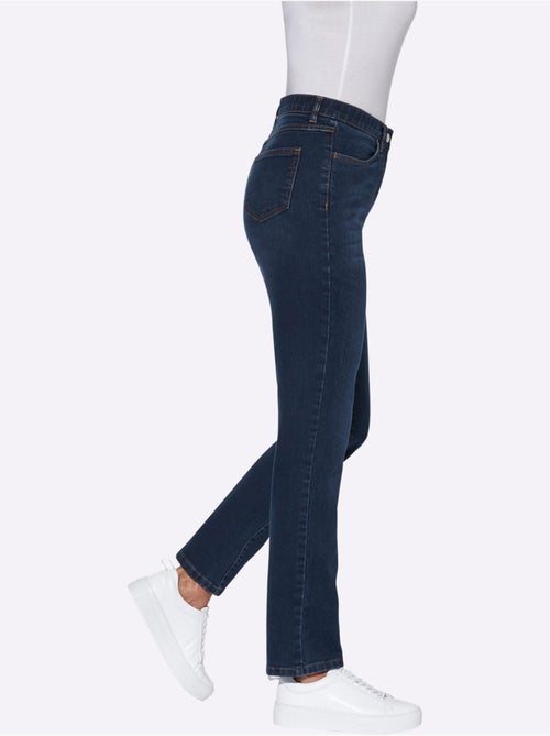 Jean taille haute avec ceinture élastique intégrée et poches - Taille standard - Moda Vilona - Kiabi Jean taille haute avec ceinture élastique intégrée et poches - Taille standard - Moda Vilona - Kiabi