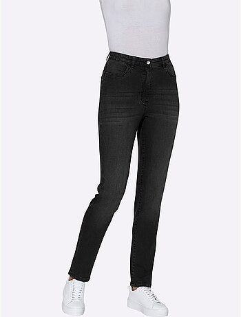 Jean taille haute avec coupe carotte et poches pratiques - taille standard - moda vilona