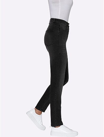 Jean taille haute avec coupe carotte et poches pratiques - taille standard - moda vilona
