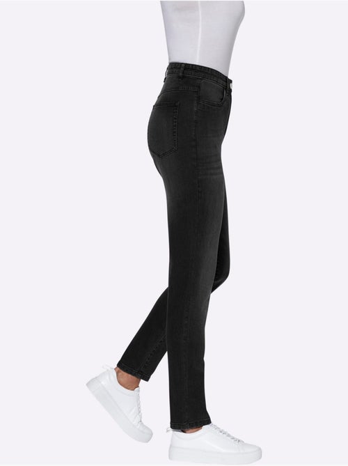 Jean taille haute avec fermeture à glissière et deux poches - taille standard - moda vilona - Kiabi