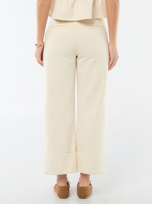 Jean taille haute avec revers en bas - Kiabi