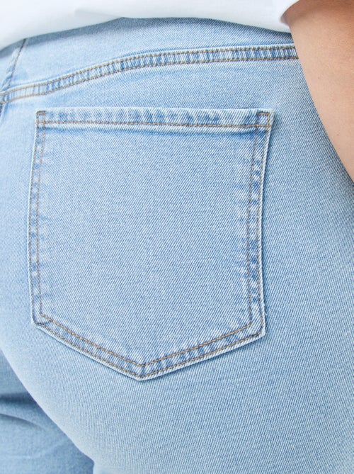 Jean taille haute avec strass - Kiabi