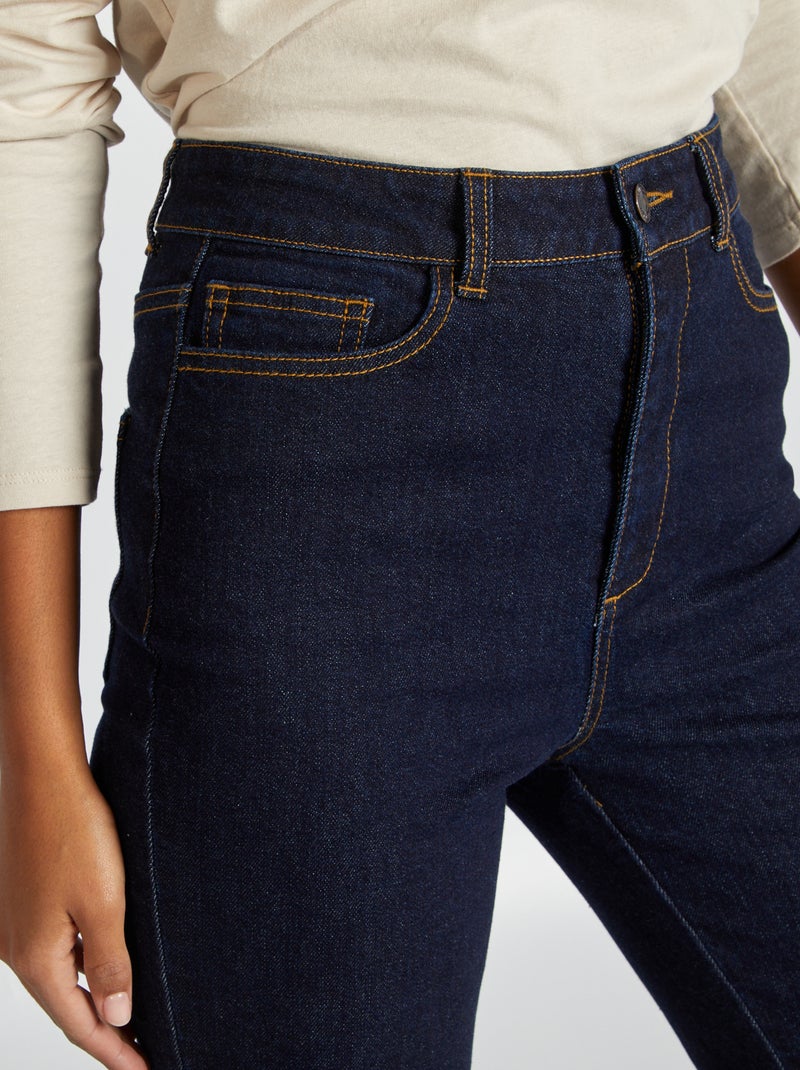 Jean taille haute Bleu - Kiabi