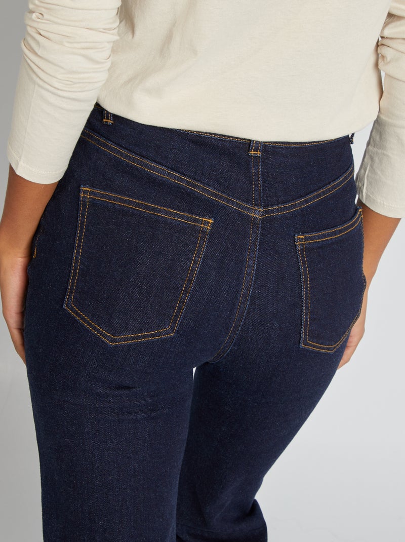 Jean taille haute Bleu - Kiabi