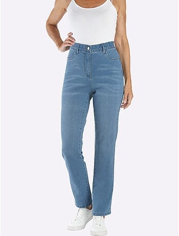 Jean Taille Haute Ceinture élastique Intérieure Confortable. - Taille Standard - Moda Vilona