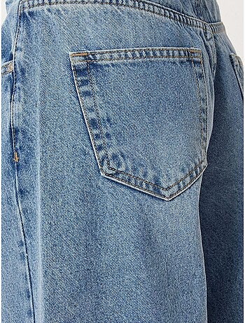 Jean taille haute coupe ballon avec revers istanbul