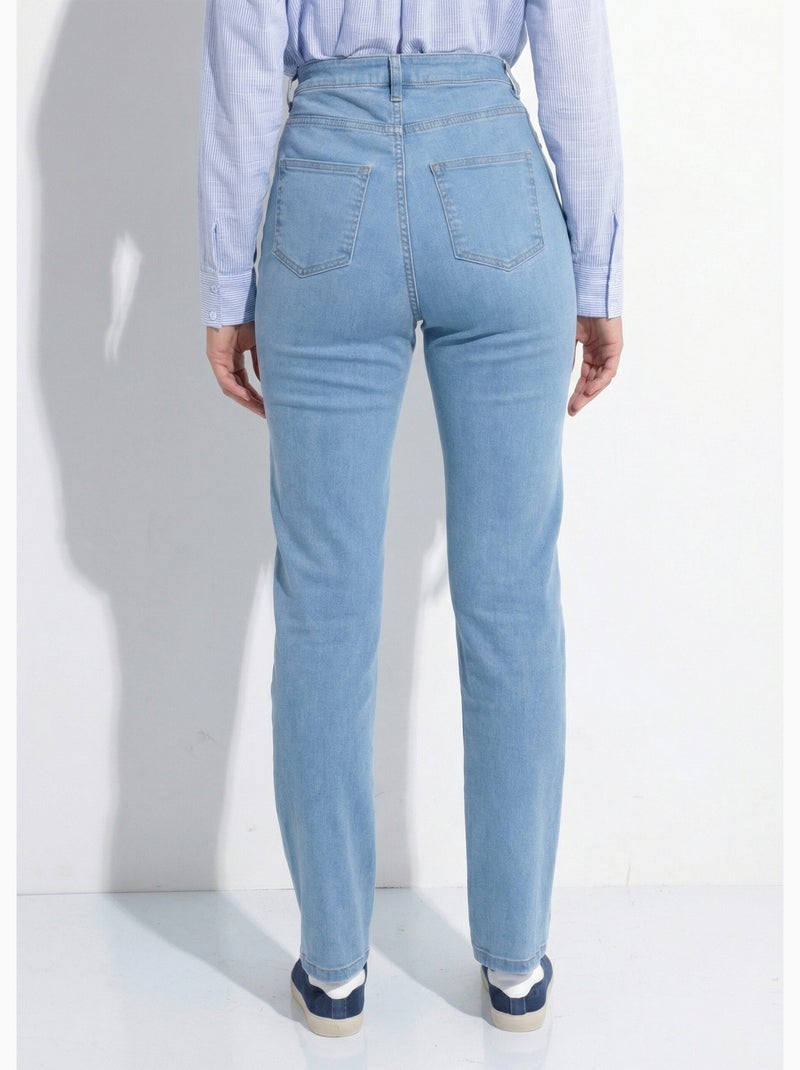 Jean taille haute coupe droite - Afibel Blanc cassé - Kiabi