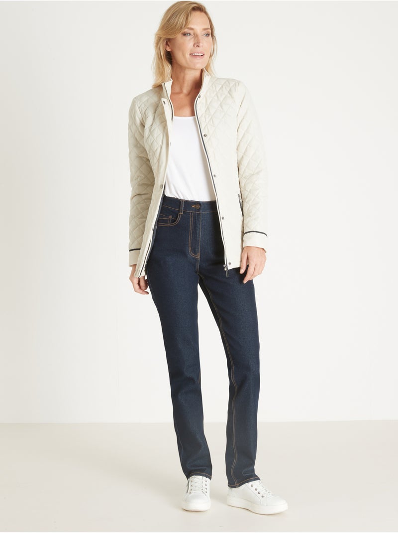 Jean taille haute coupe droite - DAXON Bleu denim - Kiabi
