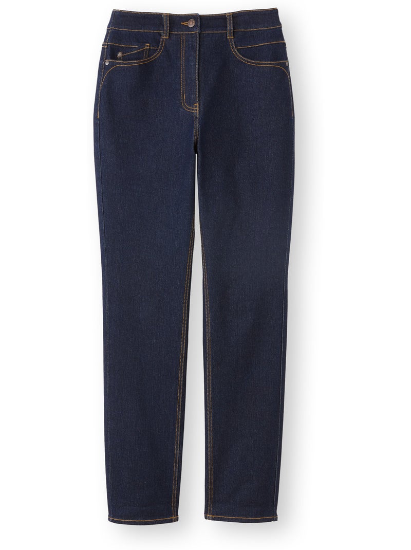 Jean taille haute coupe droite - DAXON Bleu denim - Kiabi