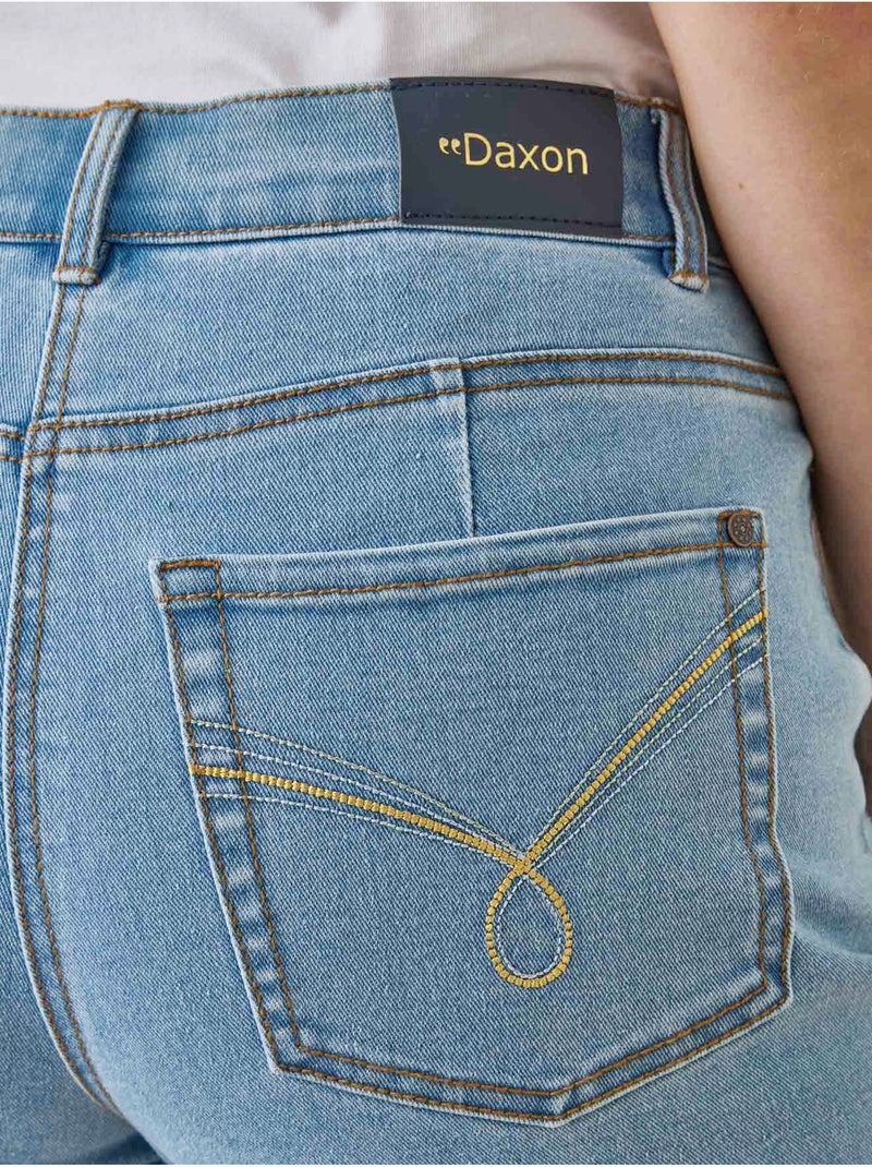 Jean taille haute coupe droite - DAXON Bleu jean - Kiabi