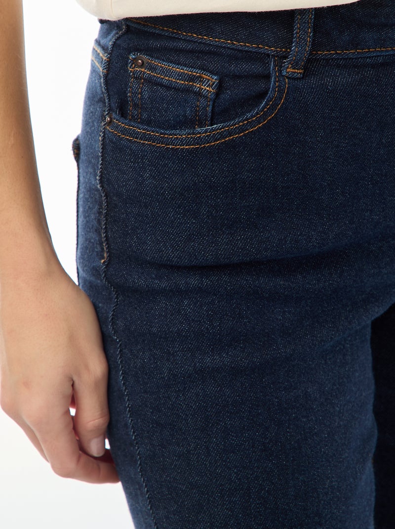 Jean taille haute coupe flare/bootcut - L32 Bleu - Kiabi