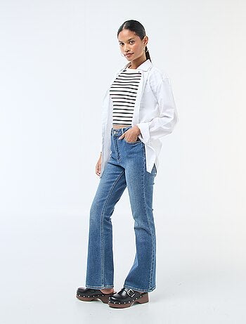 Jean taille haute coupe flare/bootcut - L34