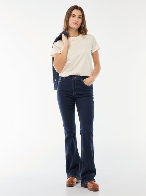 Jean taille haute coupe flare/bootcut - L34 - Kiabi